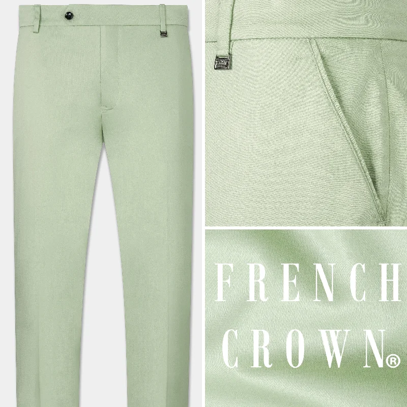 Coriander Green Premium Cotton Stretchable Traveler Pant