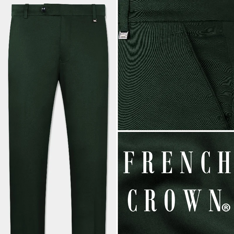 Heavy Metal Green Premium Cotton Stretchable Traveler Pant