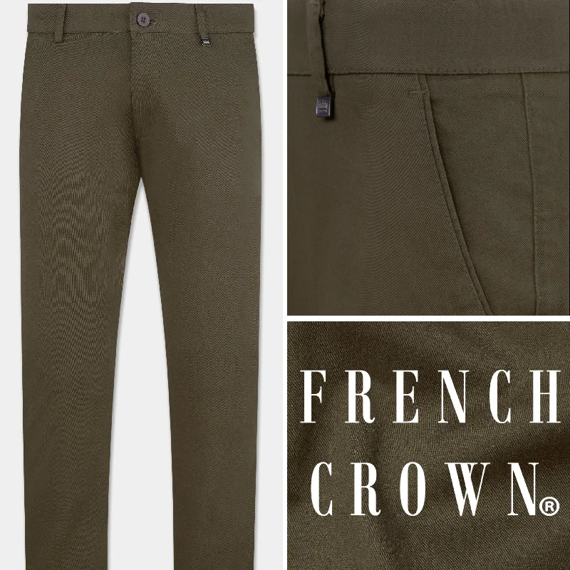 Lisbon Brown Premium Cotton Chinos Pant