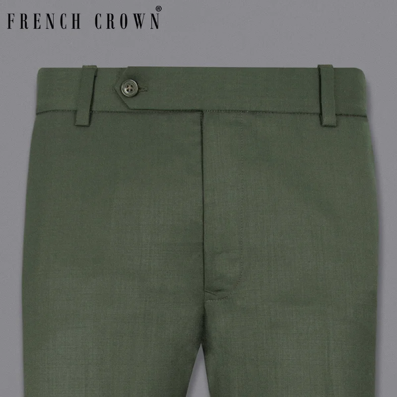 Nandor Green Wool Rich Pant