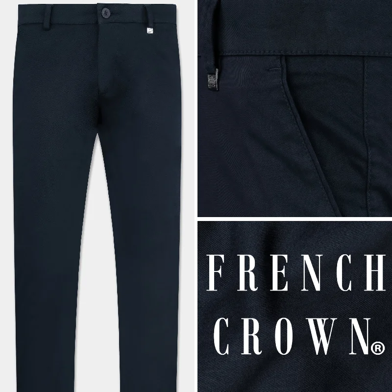 Prussian Blue Premium Cotton Chinos Pant