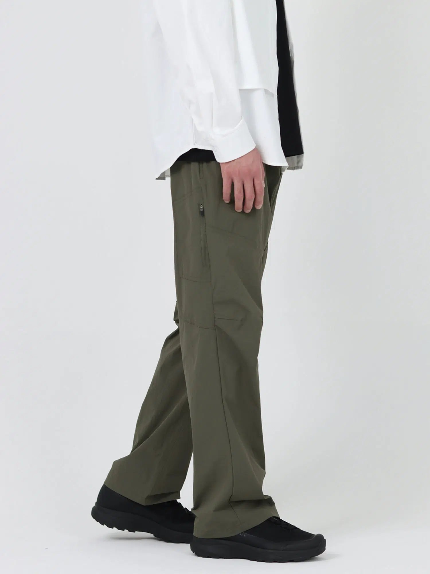 Stitching Side Zipper Pockets Utility Pants