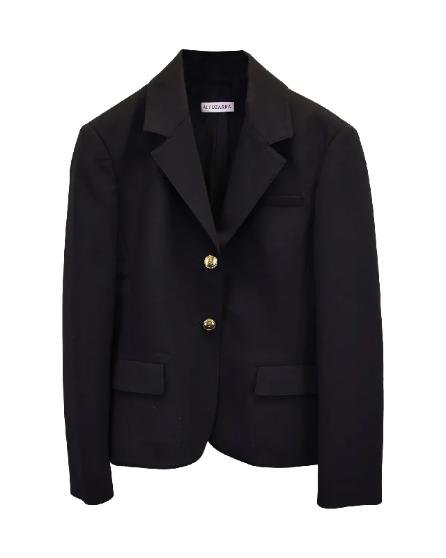 Altuzarra Single-Breasted Blazer in Black Wool