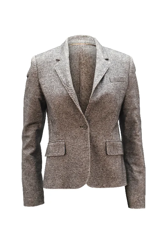 Joseph Single Breasted Blazer in Grey Wool