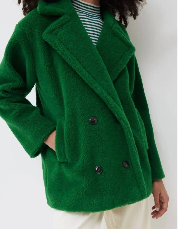 Manolo Teddy Coat In Green