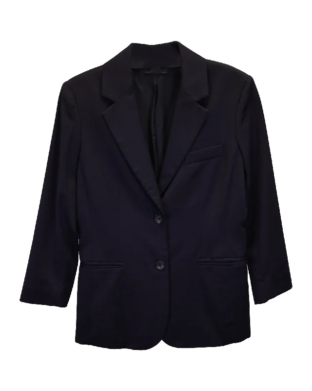 The Row Blazer in Navy Wool