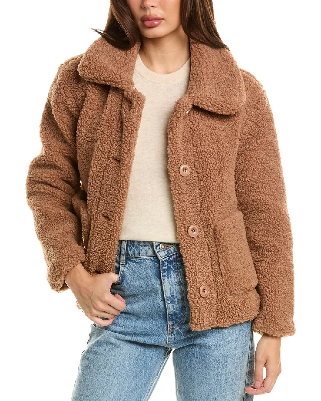 Urban Republic Sherpa Textured Button Coat