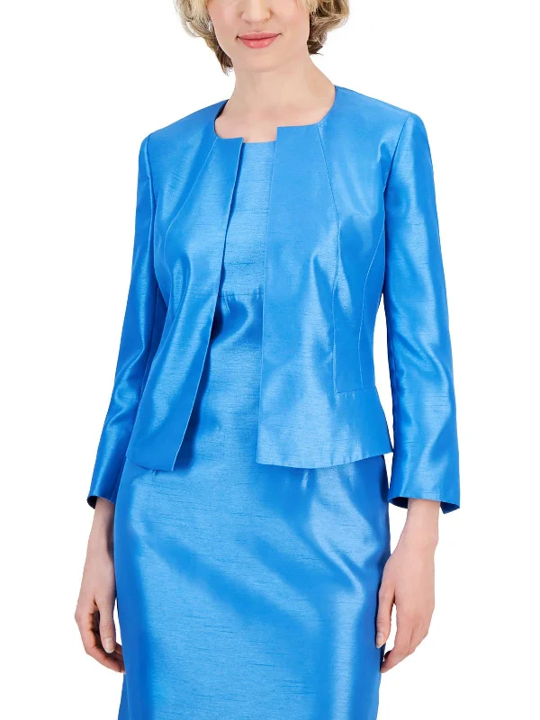 Womens Textured Work Wear Open Front