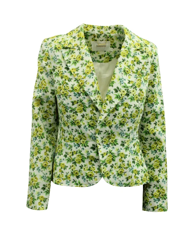 Zimmermann Floral Blazer in Multicolor Linen