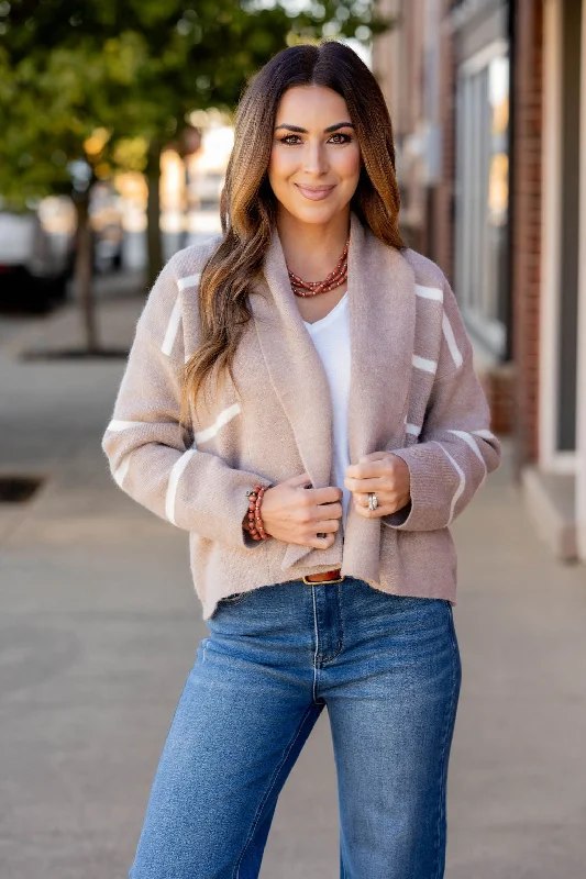 Luxurious Striped Cardigan