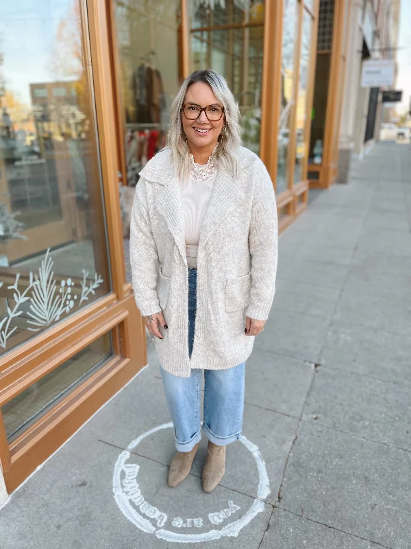 Oatmeal Speckled Cardigan