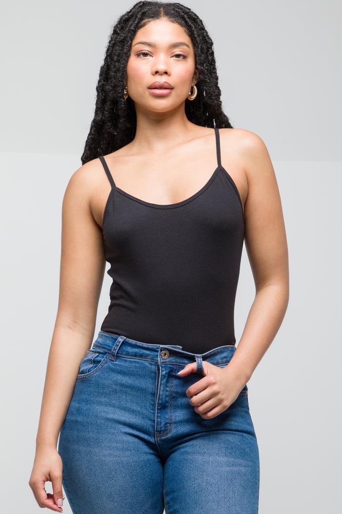 Adjustable Strap Cami Black