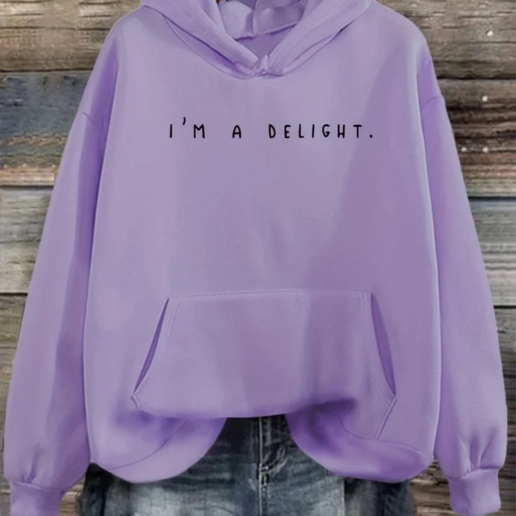 I'm a delight oversized hoodie