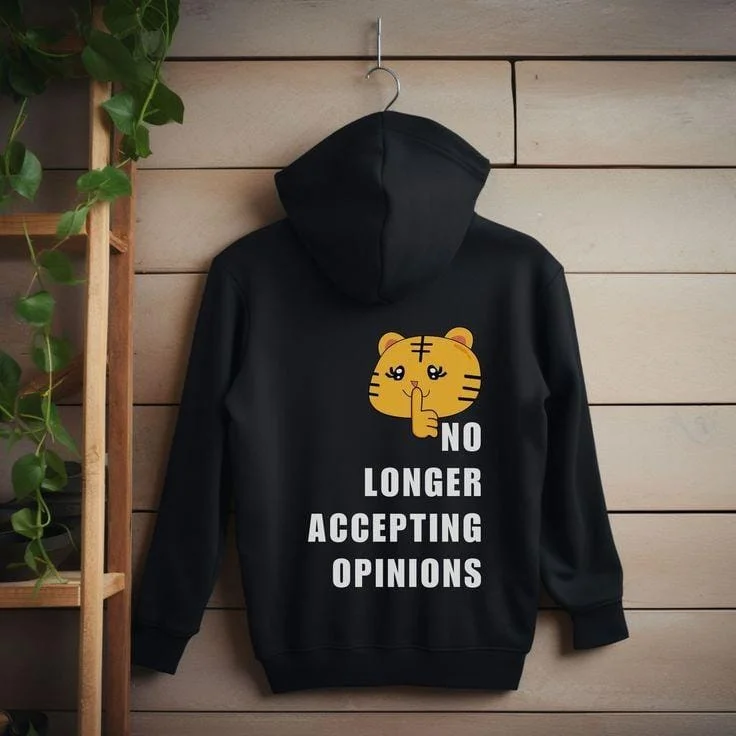 No longer accepting opinions oversized hoodie