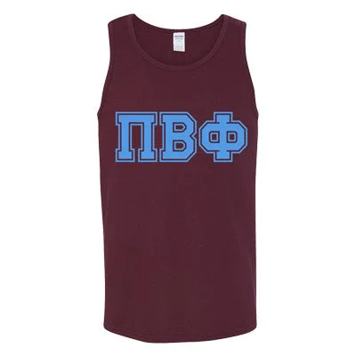 Sorority Tank Top, Printed Varsity Letters - G520 - CAD