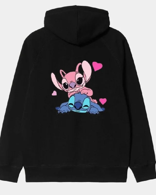 Stitch couple oversized hoodies