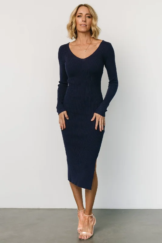 Tacey Midi Dress | Navy