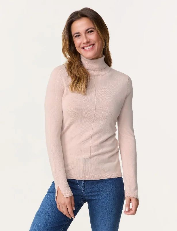 Knit Turtleneck — Blush