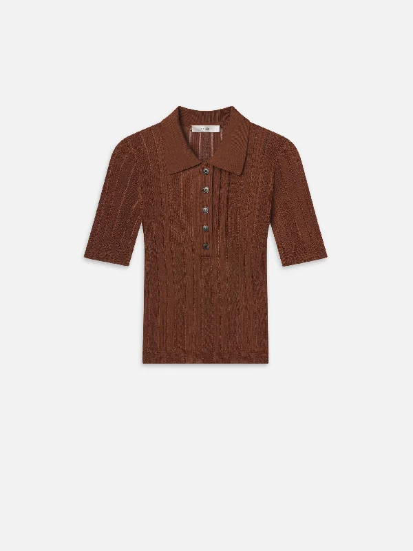 Laddered Rib Polo -- Light Camel