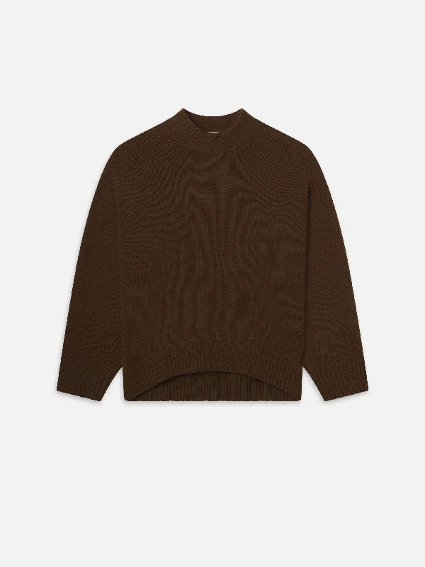 Oversized Cashmere Crew -- Moss