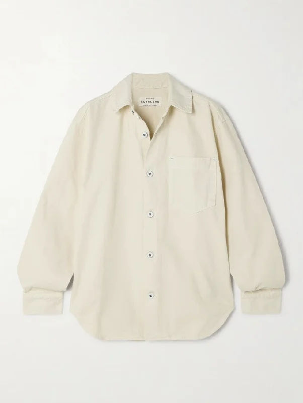 Oversized Denim Shirt | Cream