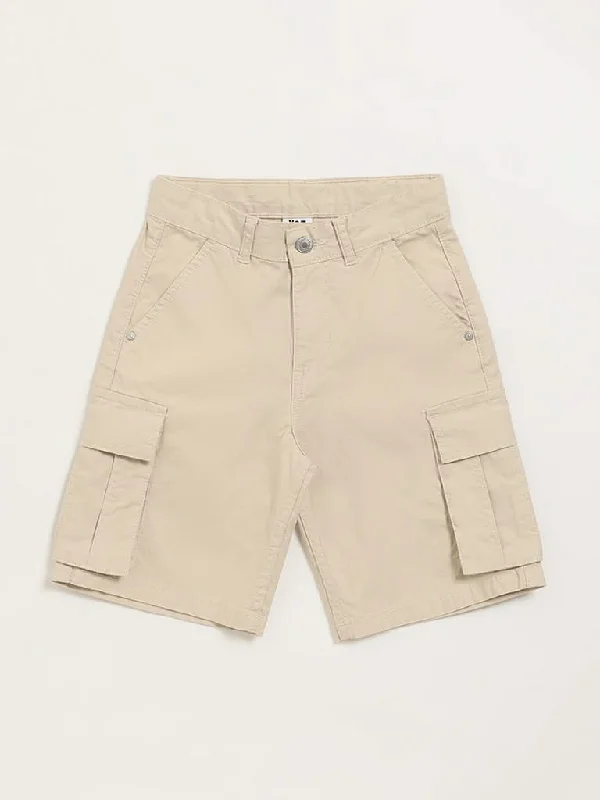 Women's drawstring athletic pants High - rise flare women jeans for a 70s - inspired look Y&F Kids Solid Beige Mid Rise Shorts Women's drawstring athletic pants High - rise flare women jeans for a 70s - inspired look Y&F Kids Solid Beige Mid Rise Shorts